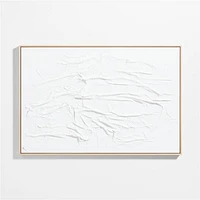 "Aspen" Framed White Textured Wall Art Print 41"x61" by Patrick St. Germain