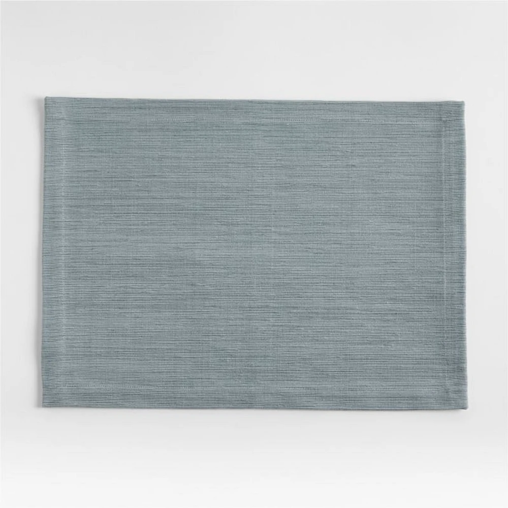 Aspen Rectangular Quiet Blue Cotton Placemat