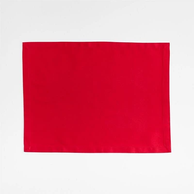 Aspen Cherry Red Organic Cotton Placemat