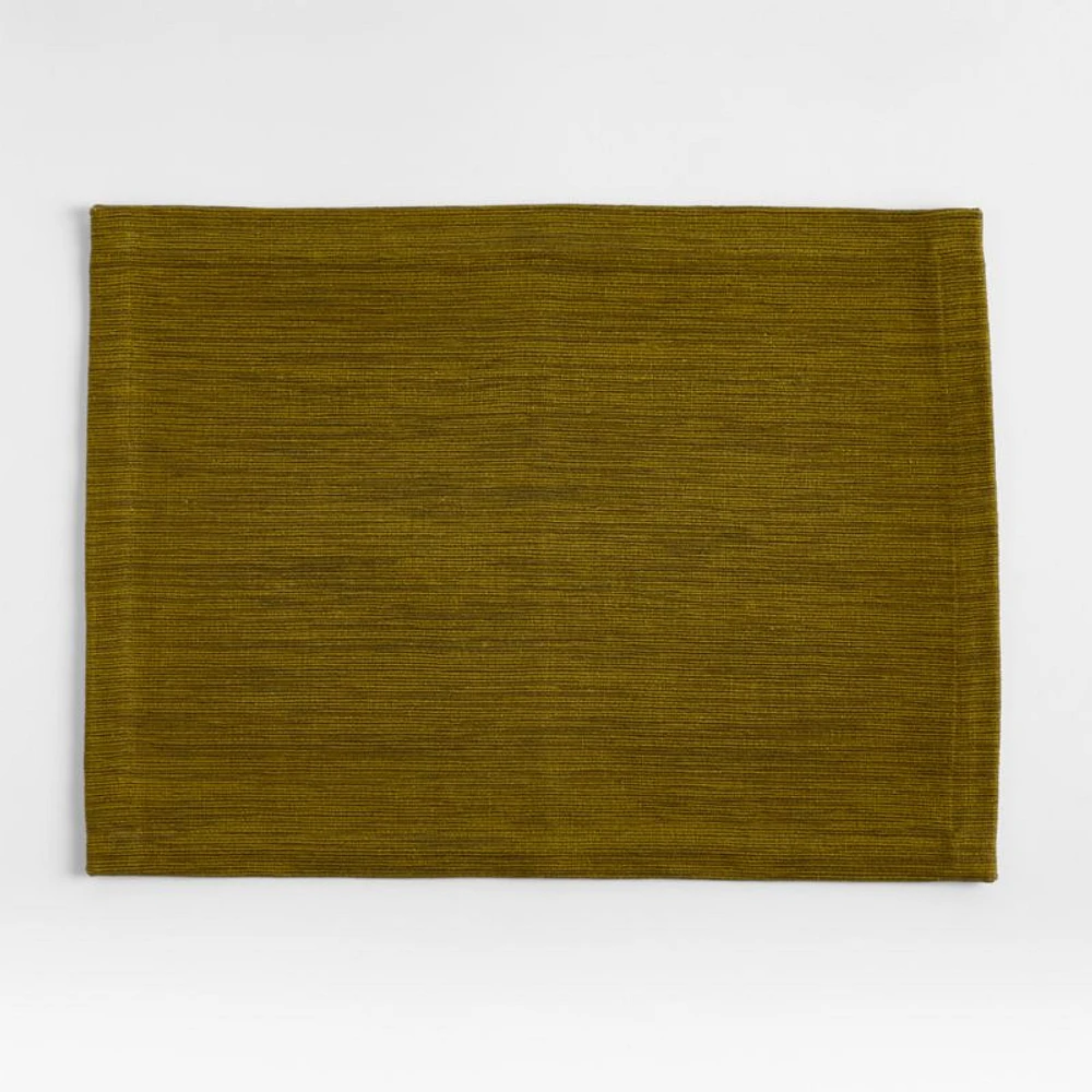 Aspen Rectangular Moss Green Cotton Placemat