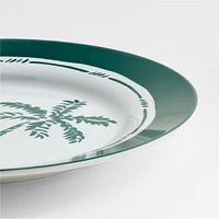 Aspen Rimmed Green Palm Outdoor Melamine Salad Plate
