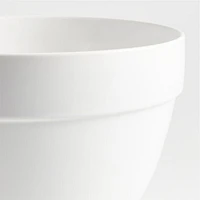 Aspen White Rimmed Ceramic Mixing and Serving Bowls, Set of 4