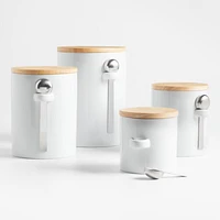 Aspen Small White Canister with Scoop
