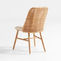 Astrid Upholstered Rattan Dining Chair with Performance Fabric