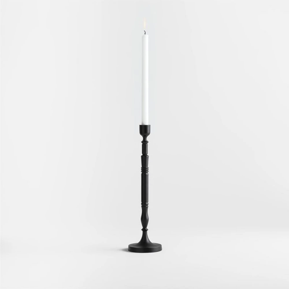 Astryd Black Metal Taper Holder 15"