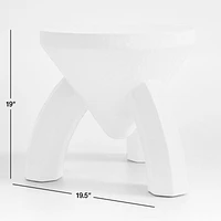 La Strana Concrete Tripod Side Table by Athena Calderone