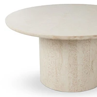 Athens 48" Round Marble Outdoor Dining Table