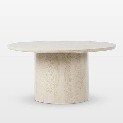 Athens 48" Round Marble Outdoor Dining Table