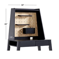 Atticus Kids Black Desk Hutch