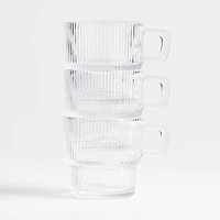 Atwell 10-oz. Stackable Ribbed Glass Mug