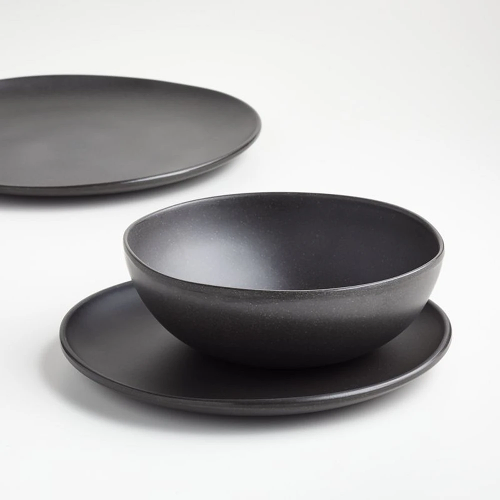 Audley Grey Outdoor Bamboo and Melamine Dinner Plate