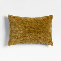 Aurea Chenille 22x15 Yellow Throw Pillow Cover by Athena Calderone