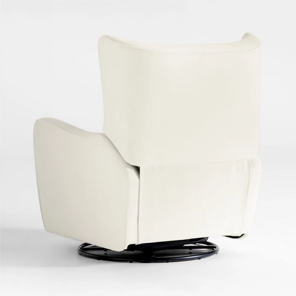 Aurora Cream Nursery Electronic Power Recliner with Night Light