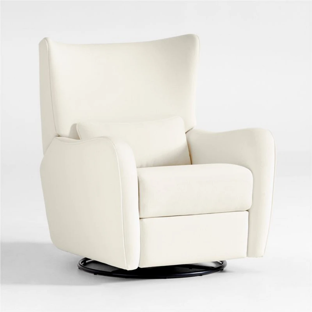 Aurora Cream Nursery Electronic Power Recliner with Night Light