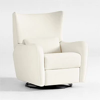 Aurora Cream Nursery Electronic Power Recliner with Night Light
