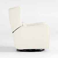 Aurora Cream Nursery Electronic Power Recliner with Night Light