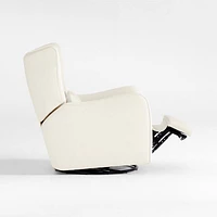 Aurora Cream Nursery Electronic Power Recliner with Night Light