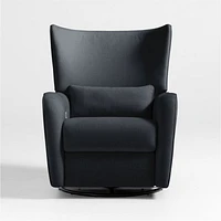 Aurora Midnight Blue Nursery Electronic Power Recliner with Nightlight