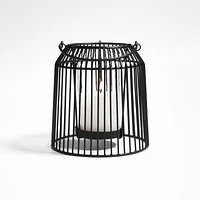 Austell Small Black Metal Outdoor Lantern 8"