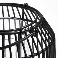 Austell Small Black Metal Outdoor Lantern 8"