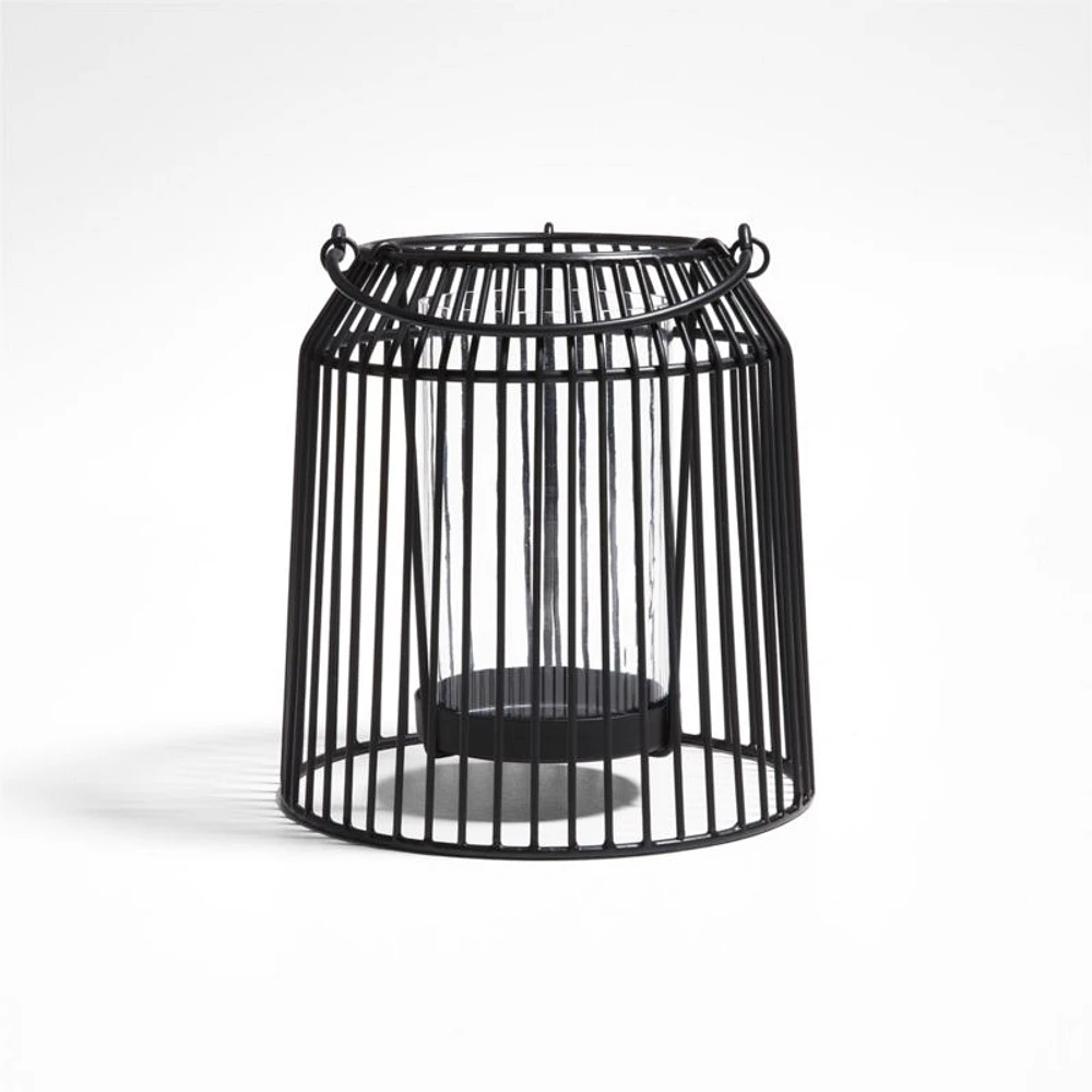 Austell Small Black Metal Outdoor Lantern 8"