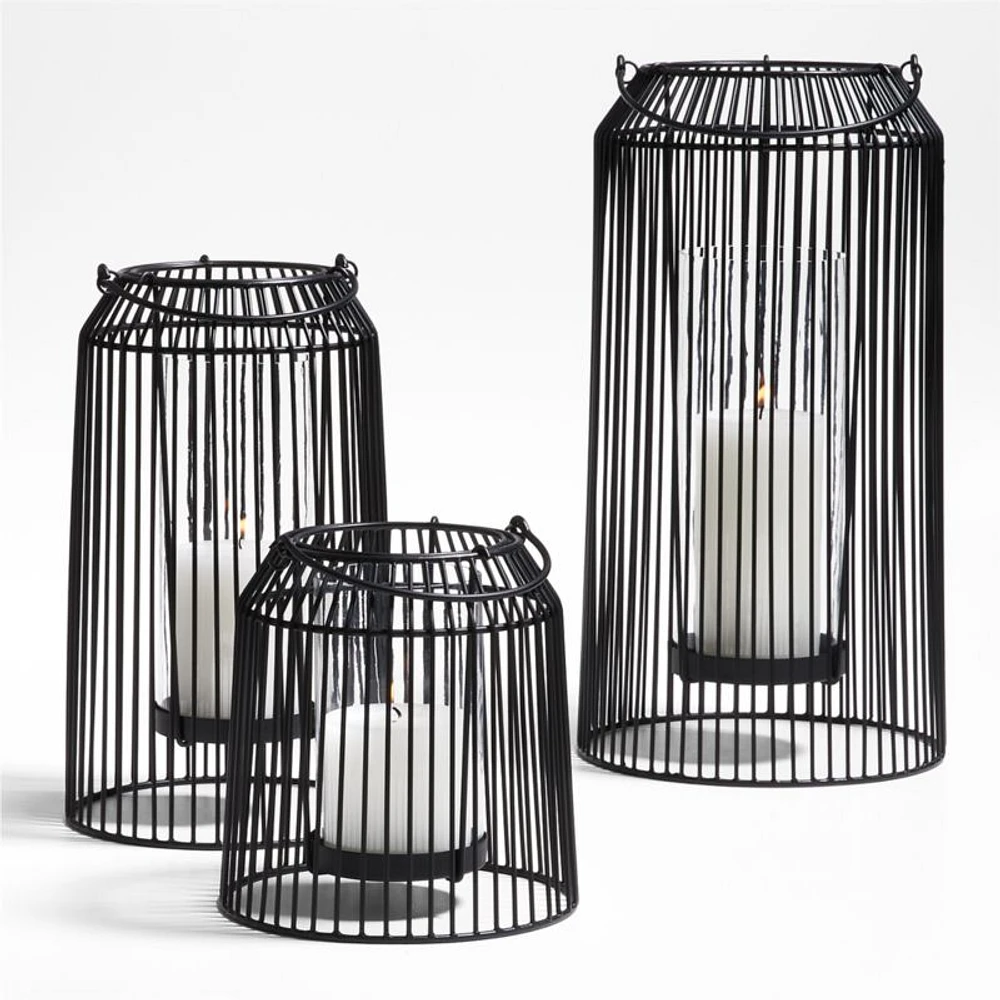 Austell Small Black Metal Outdoor Lantern 8"