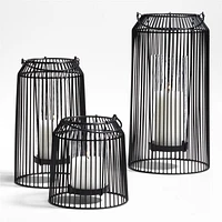 Austell Small Black Metal Outdoor Lantern 8"