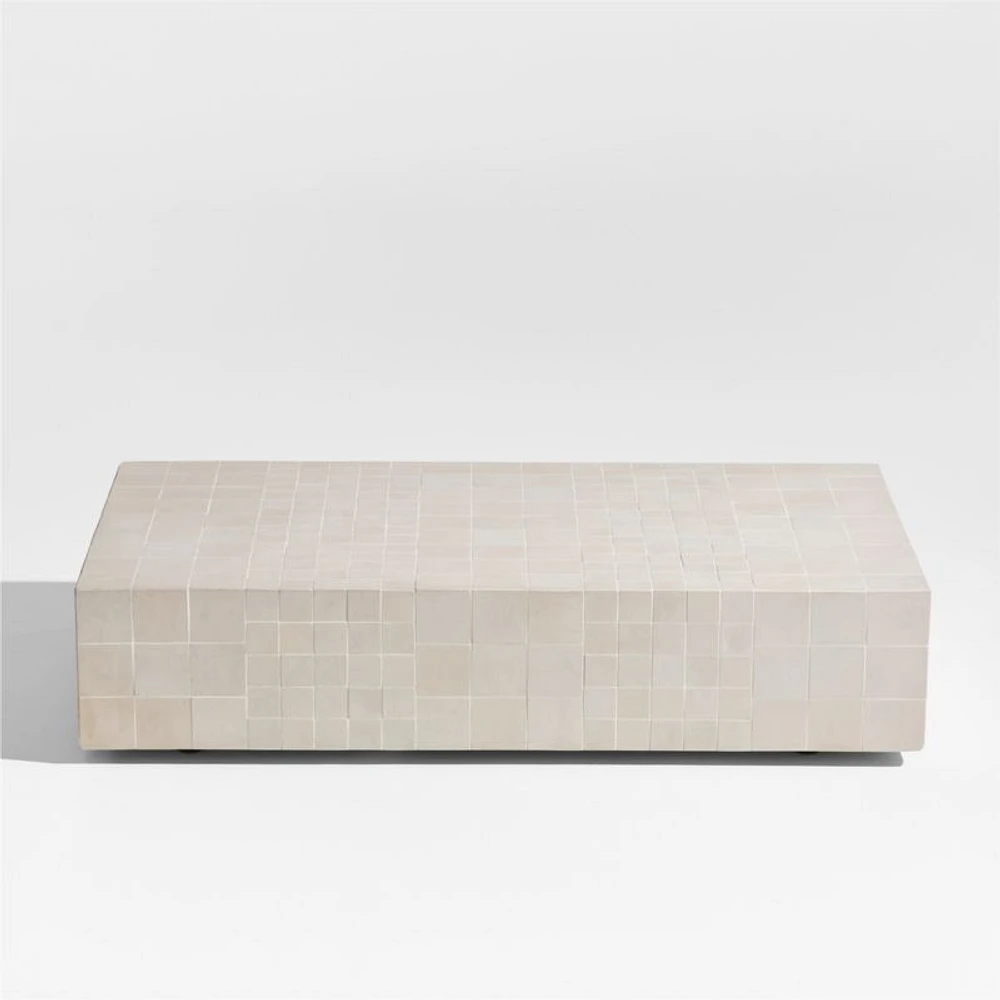 Avalon 51" Rectangular Tile Outdoor Coffee Table