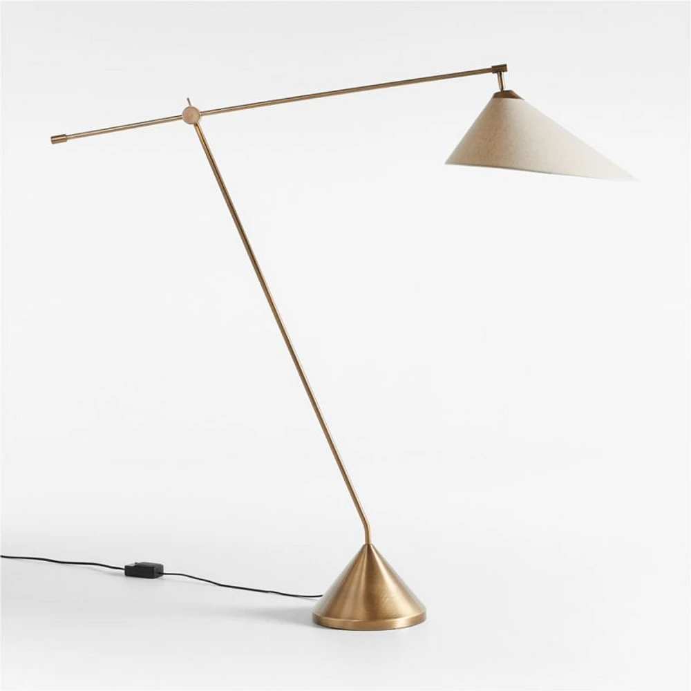 Avant Metal Articulating Floor Lamp with Fabric Shade 76"