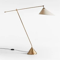 Avant Metal Articulating Floor Lamp with Fabric Shade 76"