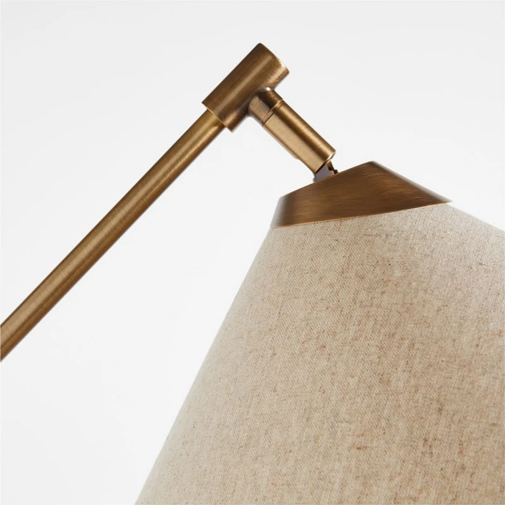 Avant Metal Articulating Floor Lamp with Fabric Shade 76"