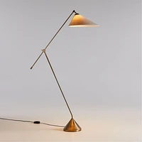 Avant Metal Articulating Floor Lamp with Fabric Shade 76"