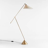 Avant Metal Articulating Floor Lamp with Fabric Shade 76"