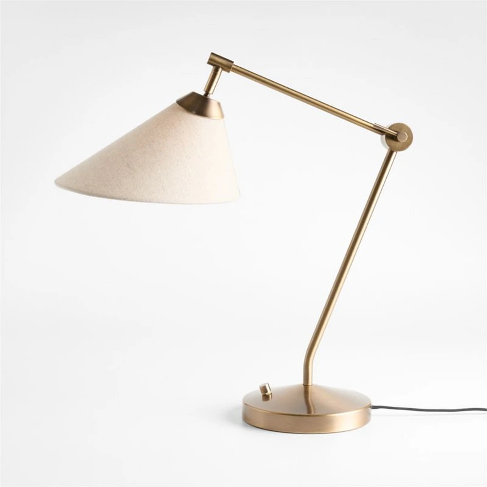 Avant Metal Task Lamp with Fabric Shade 28.2"