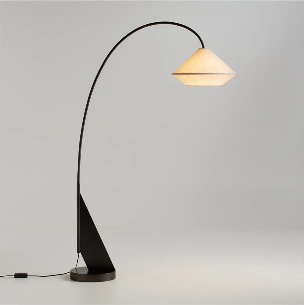 Avenir Dark Bronze Metal Arc Floor Lamp 79"