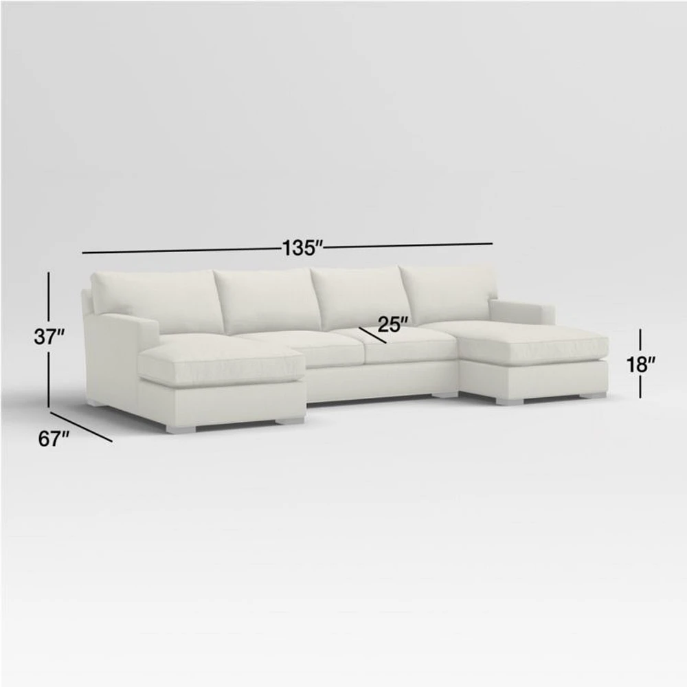 Axis 3-Piece Double Chaise Sectional Sofa
