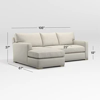 Axis Bench 2-Piece Left-Arm Chaise Sectional Sofa
