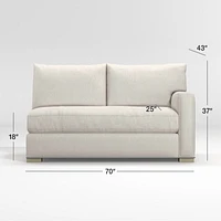 Axis Bench Right-Arm Apartment Sofa