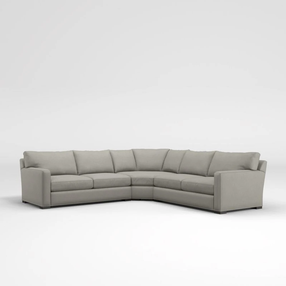 Axis 3-Piece L-Shaped Wedge Sectional Sofa