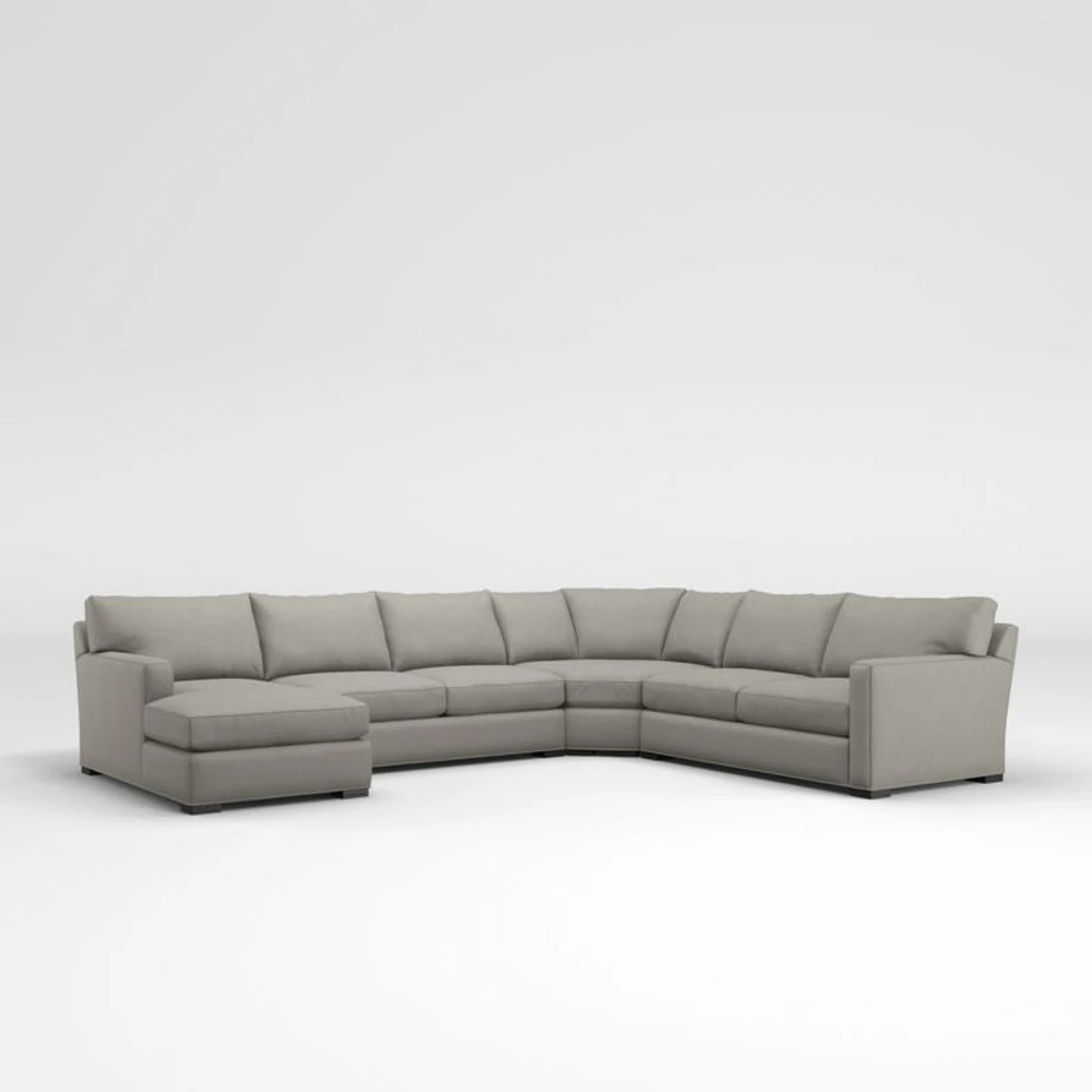 Axis 4-Piece L-Shaped Wedge Sectional Sofa with Chaise Lounge