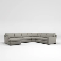 Axis 4-Piece L-Shaped Wedge Sectional Sofa with Chaise Lounge