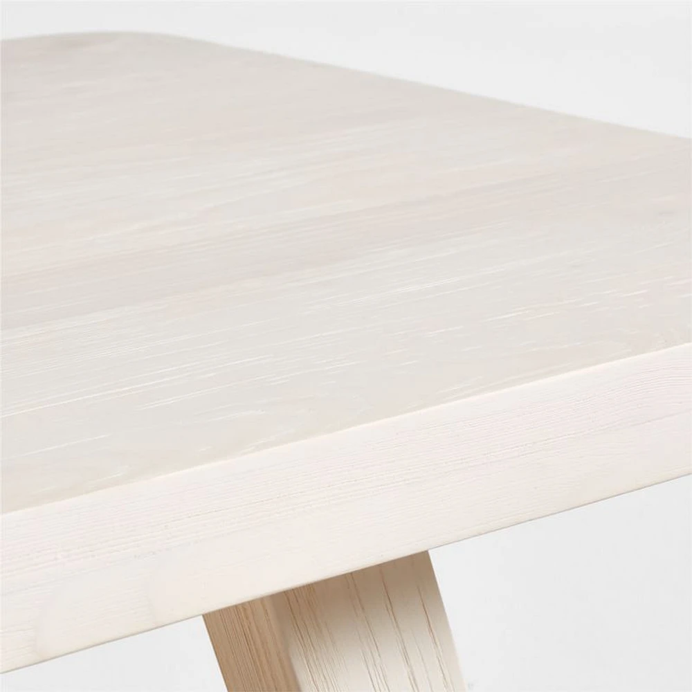 Aya Whitewash Pine Wood 72" Rectangular Console Table by Leanne Ford