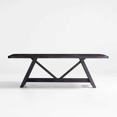 Aya 94" Charcoal Brown Wood Dining Table by Leanne Ford
