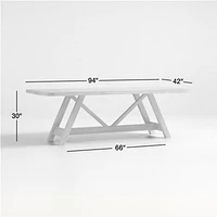 Aya 94" Natural Wood Dining Table by Leanne Ford