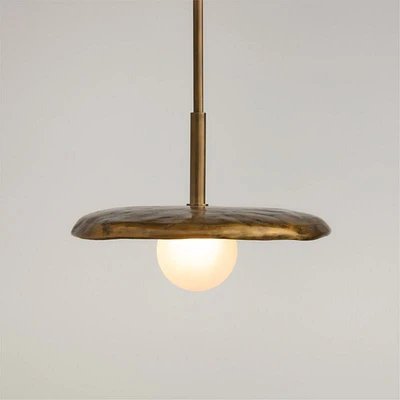 Lilypad Metal and Glass Pendant Light by Brigette Romanek