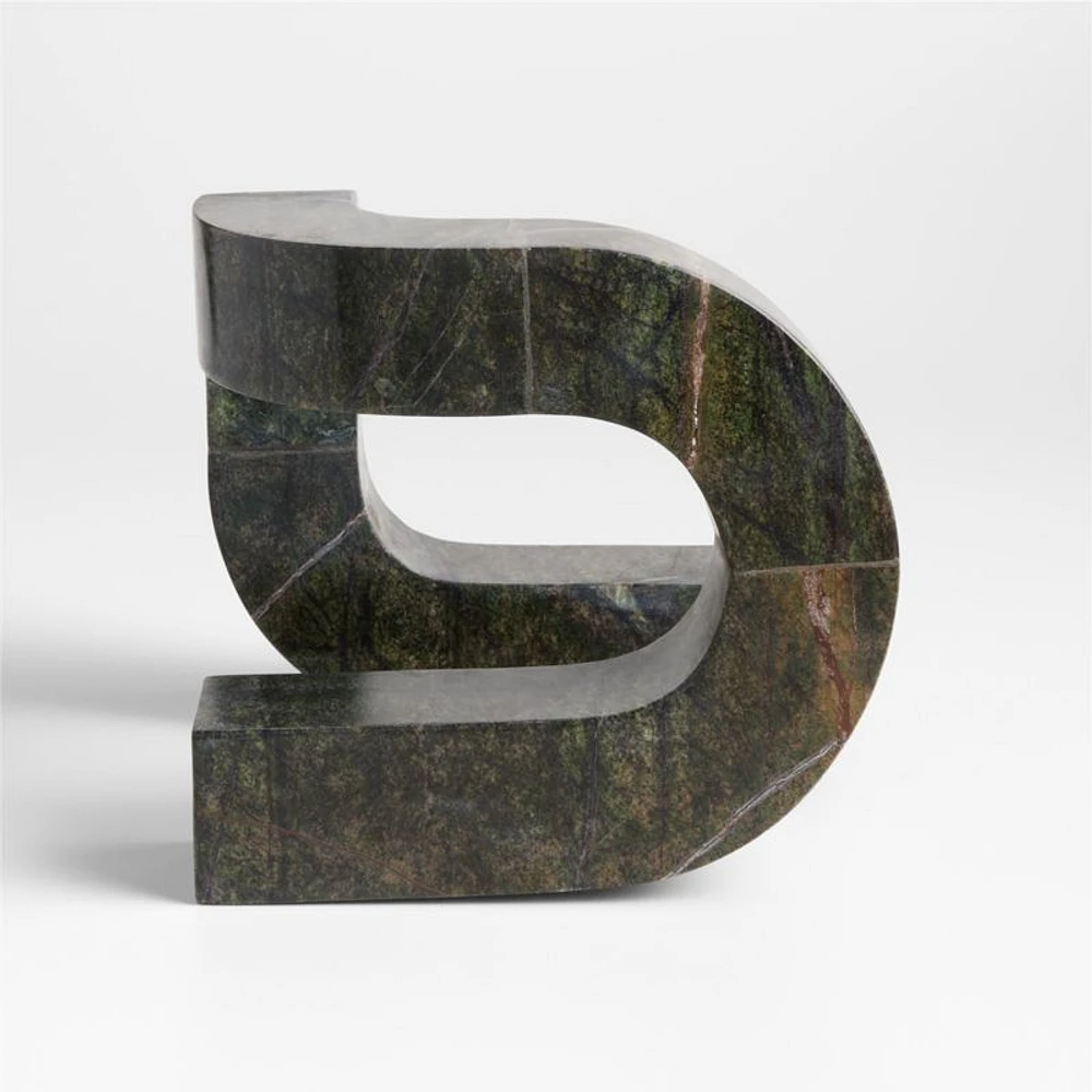Lucy Green Marble Decorative Sculpture by Brigette Romanek