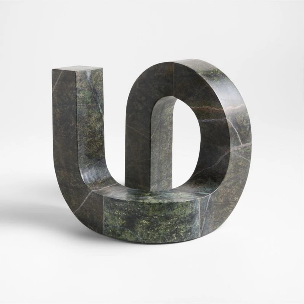 Lucy Green Marble Decorative Sculpture by Brigette Romanek
