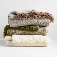 Livable Luxe 70"x55" Melange Alpaca Fringe Taupe Throw Blanket by Brigette Romanek