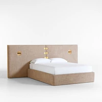 Montecito Queen Extended Headboard Bed with Lighting by Brigette Romanek