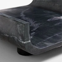 Rox Black Marble Decorative Tray 15" by Brigette Romanek